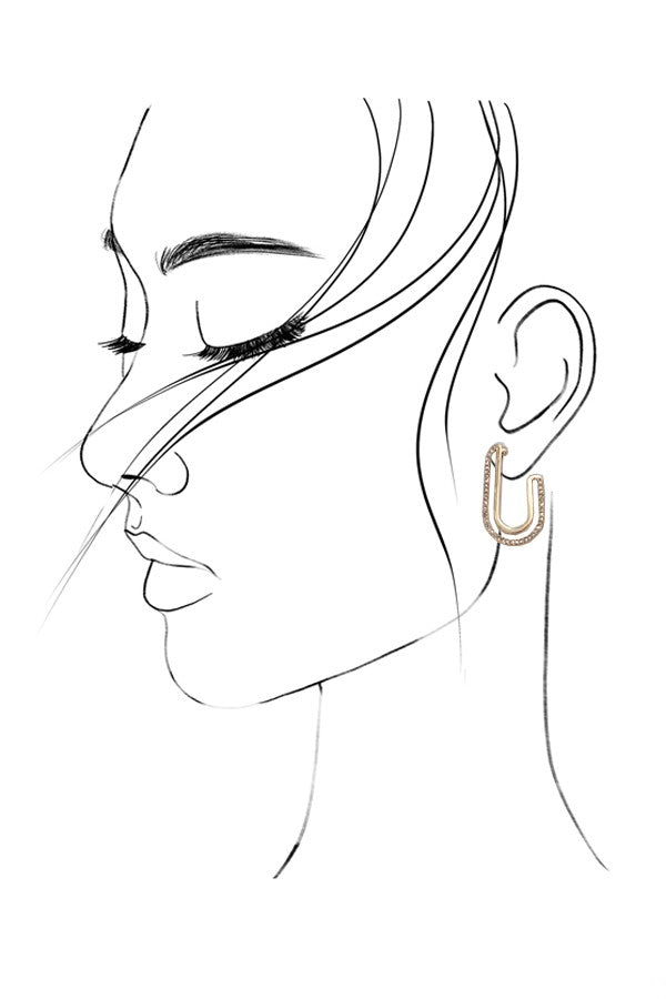 RHINESTONE HUGGIE EARRINGS | 80E1695