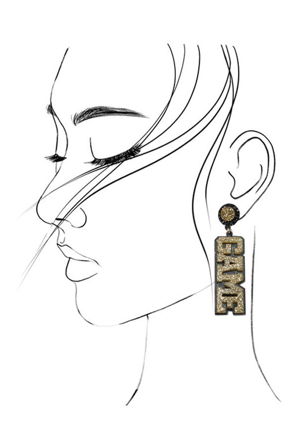 SPARKLING GLITTER  GAME DAY EARRINGS | 80E1946