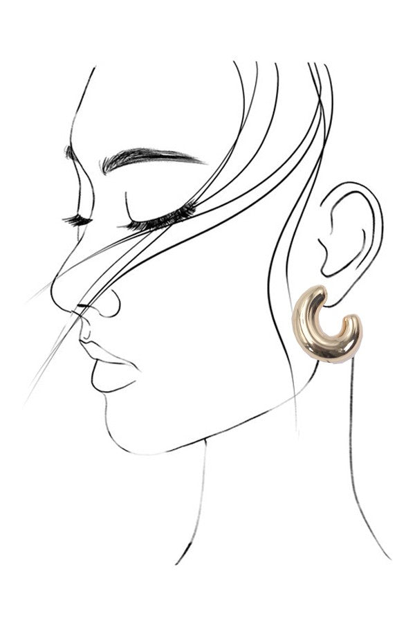 BALLOON PUFFY HOOP EARRINGS | 80E2268