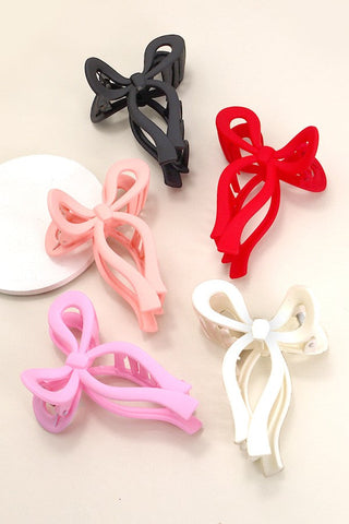 MATTE BOW HAIR CLAW CLIPS | 40H721