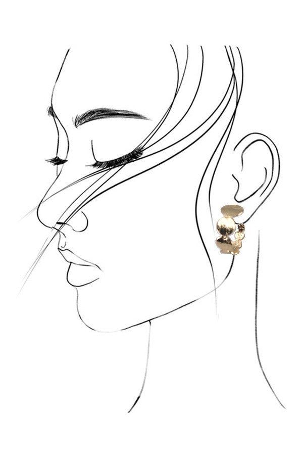 GOLD GRADUATED ROUND HOOP EARRINGS |  31E24052