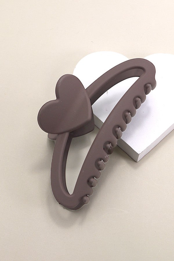 MATTE HEART HAIR CLAW CLIPS | 40H728
