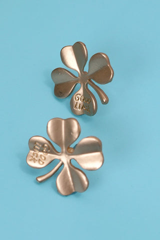 GOOLD LUCK ST PATRICK'S DAY CLOVER STUD EARRINGS | 80E2755