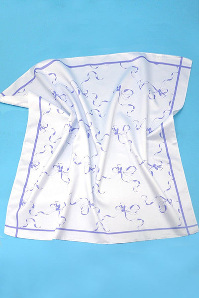 FULL OF BOW PRINT SILKY FEEL BANDANA SCARF | 40SC621