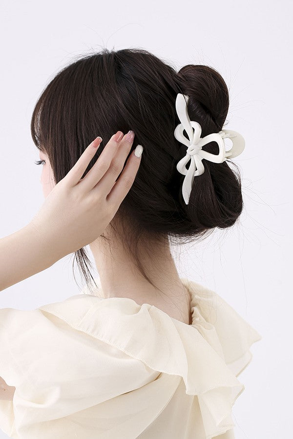 LARGE OMBRE BOW RIBBON HAIR CLAW CLIP | 40H768