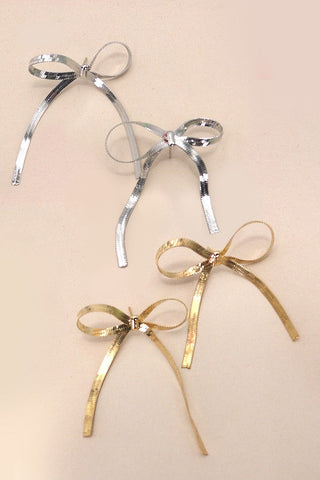 FESTIVAL BOW SNAKE CHAIN EARRINGS | 40E293