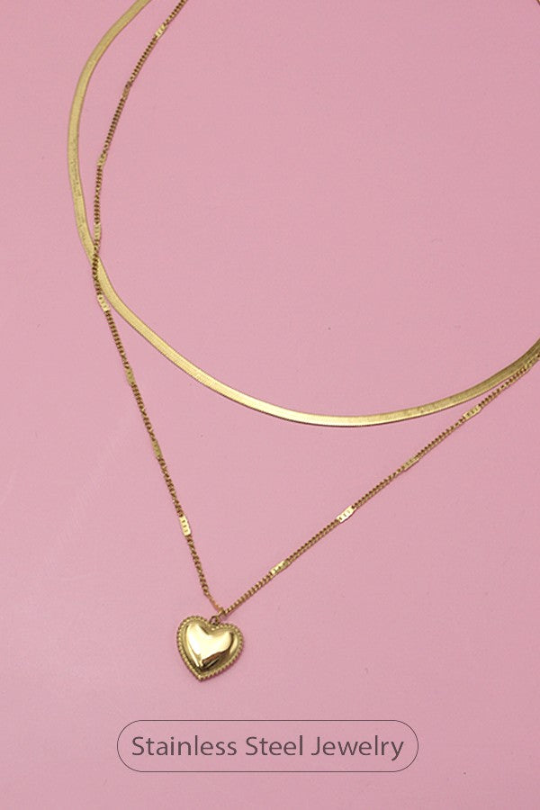 STAINLESS STEEL WATERPROOF TARNISH FREE NECKLACE | 40NK322