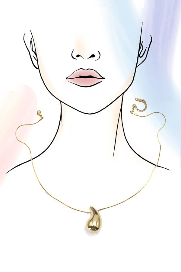 18K STAINLESS STEEL WATERPROOF TARNISH FREE NECKLACE | 40NK319