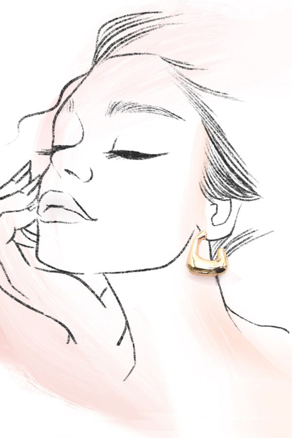 U SHAPE BUBBLE HOOP EARRINGS | 80E3640