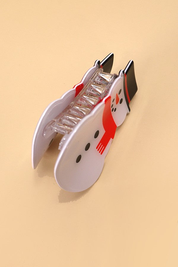 CHRISTMAS TREE SANTA SNOWMAN HAIR CLAW CLIPS | 40H821