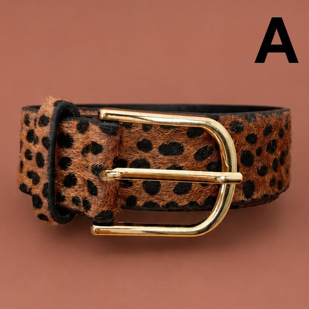 Faux Leather Leopard Belt | 40BT665