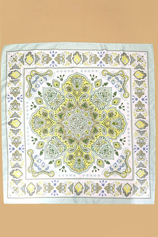 PAISLEY MINT SILKY FEEL BANDANA SCARF | 40SC628