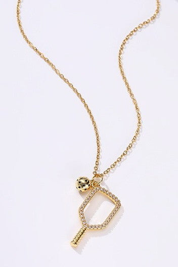 18K STAINLESS STEEL GAMEDAY PICKLEBALL NECKLACE | 40NK353