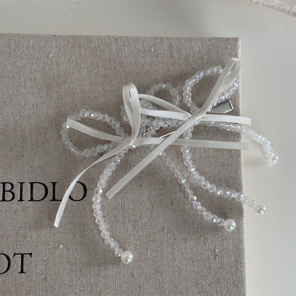 BEADED DOUBLE BOW HAIR PIN SET OF 2 | 40H884