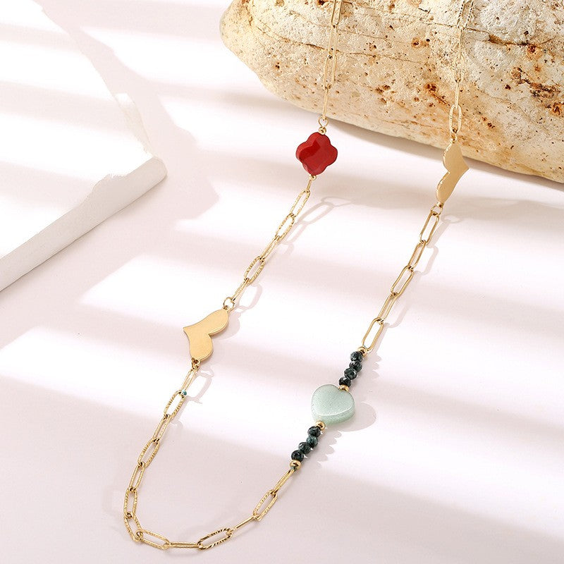 18K STAINLESS STEEL TARNISH FREE CHARMS NECKLACE | 40NK9434