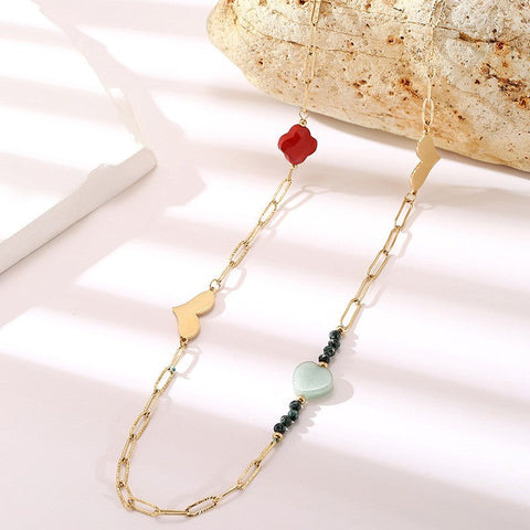 18K STAINLESS STEEL TARNISH FREE CHARMS NECKLACE | 40NK9434