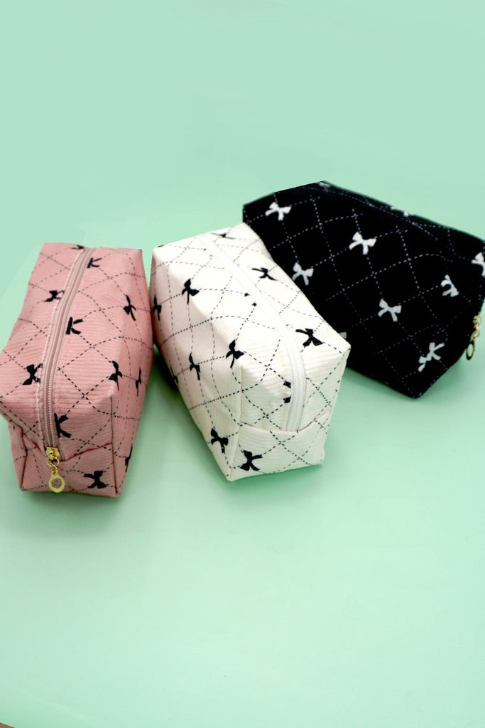 TRENDING BOW MAKEUP COSMETIC POUCH BAG | 40P550