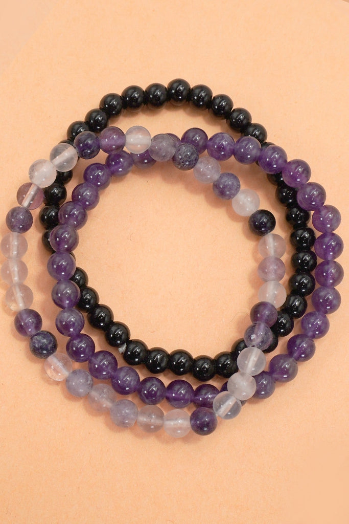 NATURAL STONE SEMI PRECIOUS STONE BEAD BRACELET | 40B5133