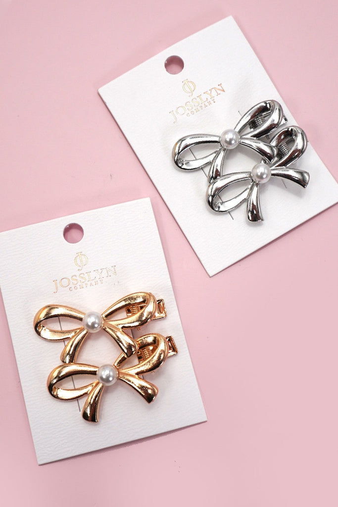 BOW HAIR CLIP SET OF 2 | 40H888