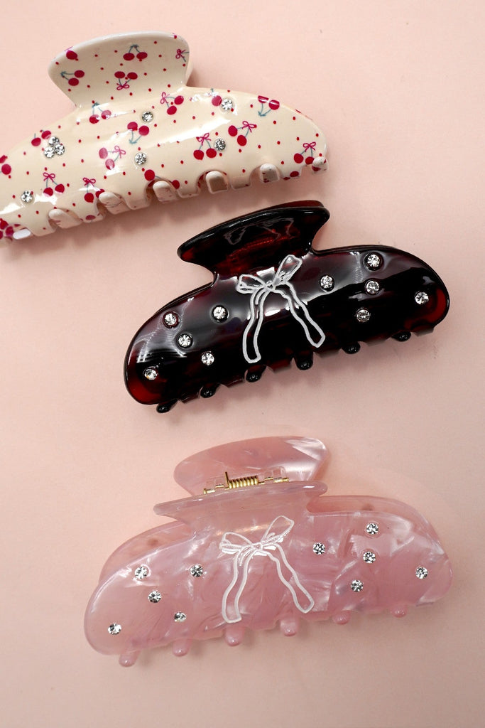 HALF MOON BOW HAIR CLAW CLIPS | 40H893