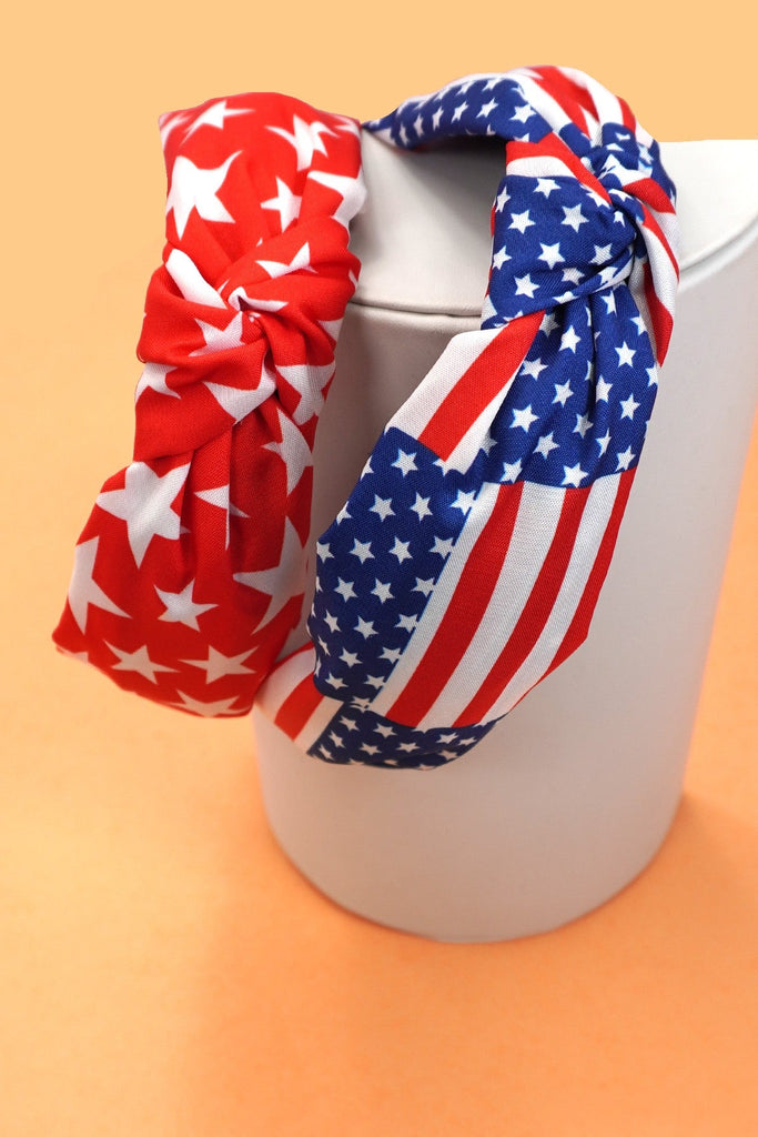 4TH OF JULY USA STRIPE  STAR FLAG HEADBAND | 40HB163