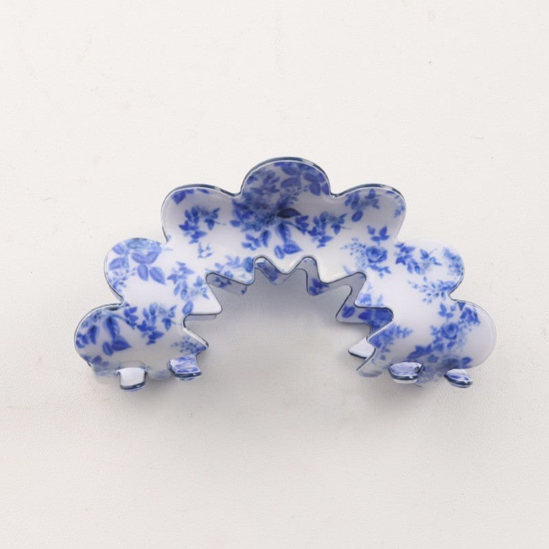 VINTAGE PORCELAIN STYLE HALF MOON HAIR CLAW CLIPS | 40H900