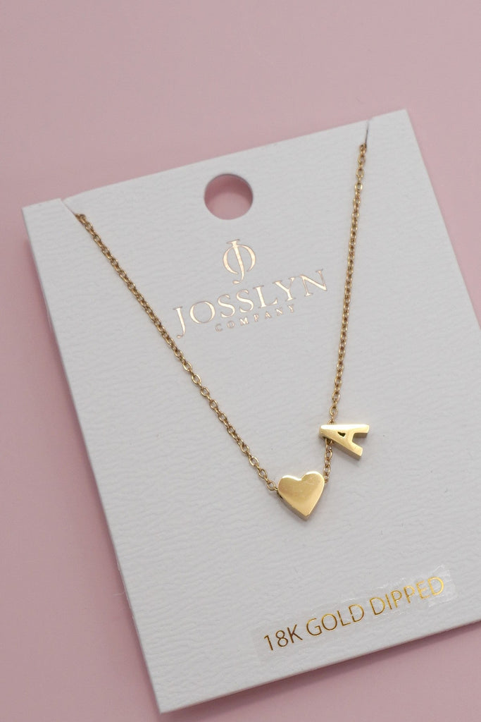 18K STAINLESS STEEL TARNISH FREE INITIAL NECKLACE | 40NK9440