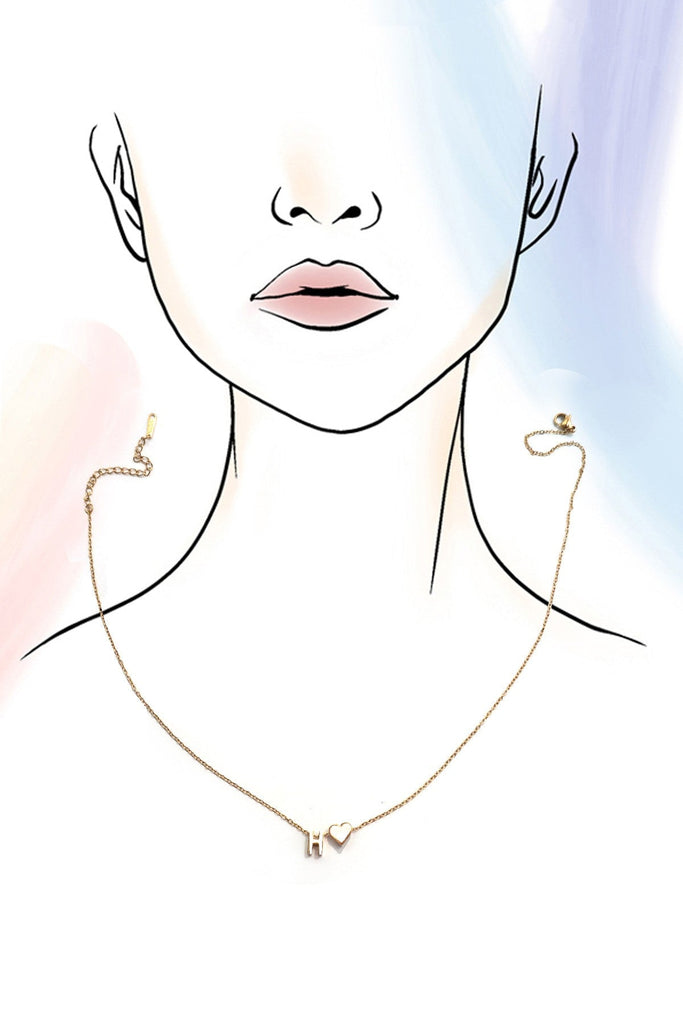 18K STAINLESS STEEL TARNISH FREE INITIAL NECKLACE | 40NK9440