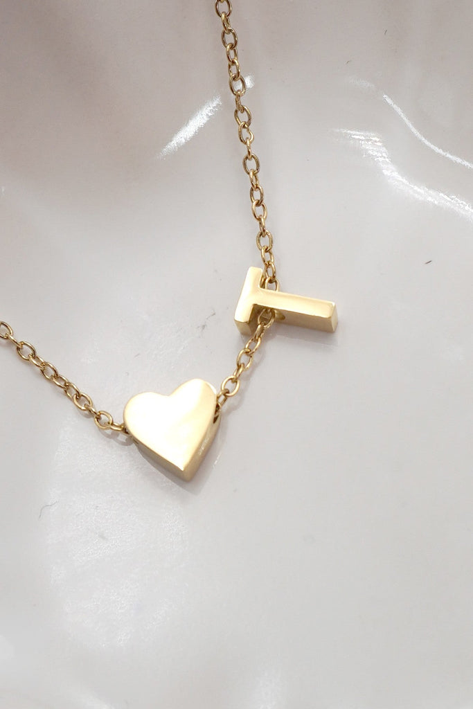 18K STAINLESS STEEL TARNISH FREE INITIAL NECKLACE | 40NK9440