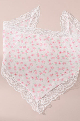 LACE FLORAL BANDANA HAIR SCARF HAIR BAND | 40H910