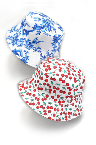 SUMMER FLORAL CHERRY BUCKET HAT | 40HW732
