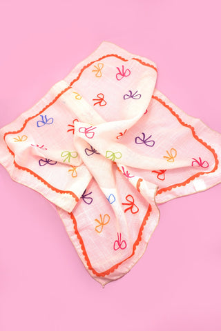 MULTI COLOR BOW PRINT BANDANA SCARF | 40SC637