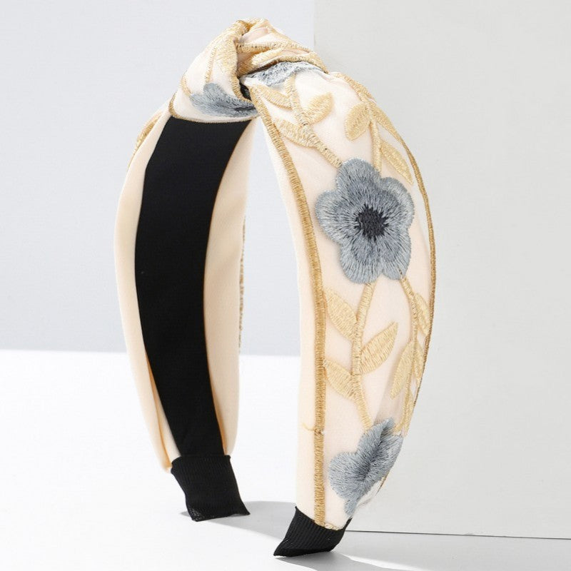 FLORAL COTTAGECORE  EMBROIDERY HAIR BAND HEADBAND | 40HB166