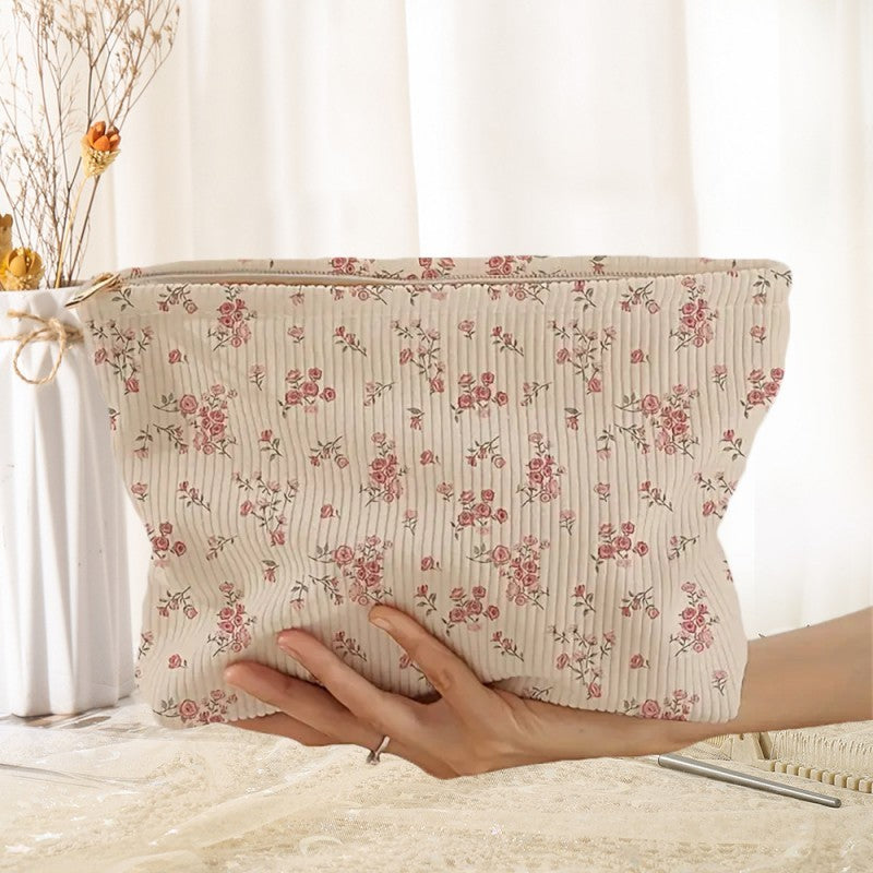 TRAVEL FLORAL COSMETIC MAKEUP POUCH BAG | 40P558