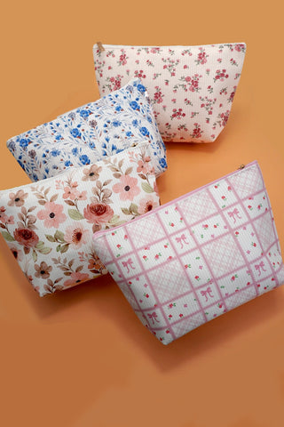 TRAVEL FLORAL COSMETIC MAKEUP POUCH BAG | 40P558