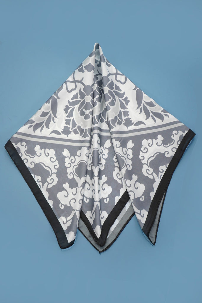 VINTAGE FLORAL PRINT SILKY FEEL BANDANA SCARF | 40SC639