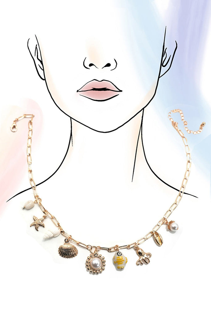 CHARM NECKLACE-FISHERMAN TOILE FISH SEA LIFE | 80N91663