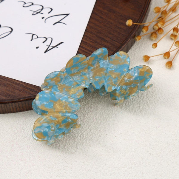 HALF MOON FLOWER TOILE PATTERN HAIR CLAW CLIPS | 40H919