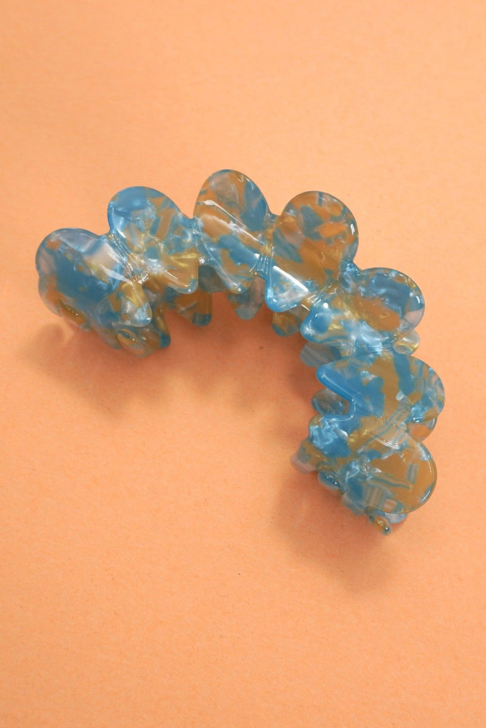 HALF MOON FLOWER TOILE PATTERN HAIR CLAW CLIPS | 40H919