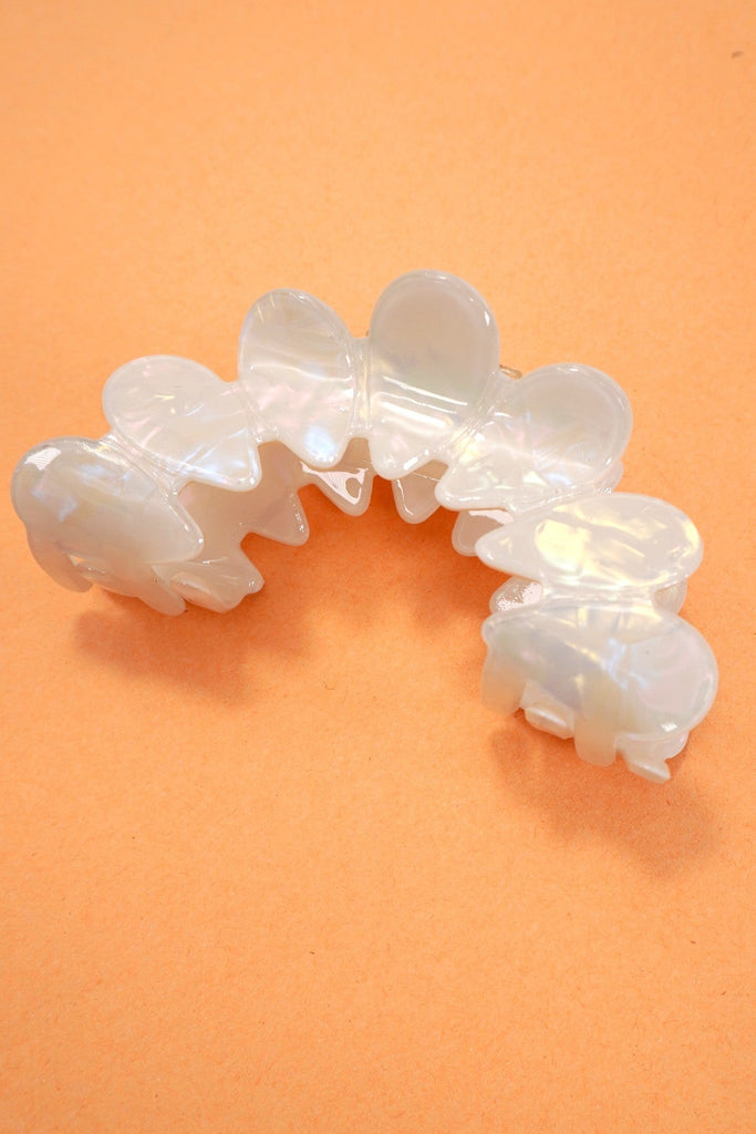 HALF MOON FLOWER TOILE PATTERN HAIR CLAW CLIPS | 40H919