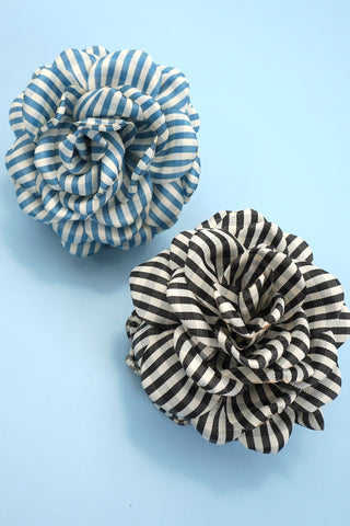 CHECKER FLORAL FABRIC HAIR CLAW CLIPS | 40H930