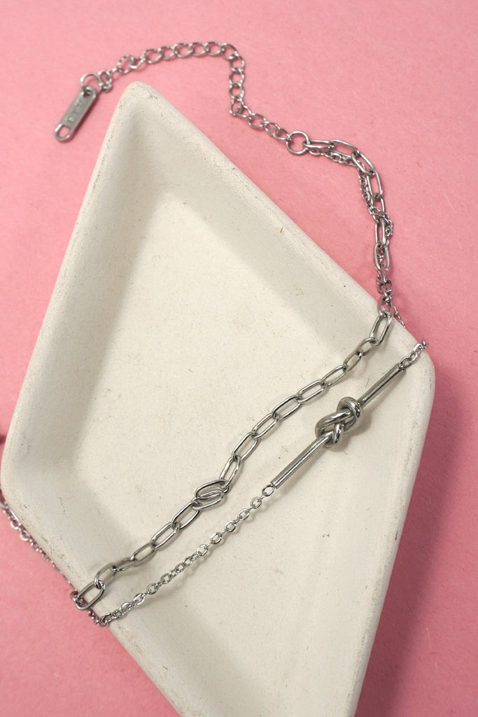 18K STAINLESS STEEL TARNISH FREE KNOT BRACELET | 40B5144