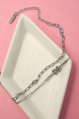 18K STAINLESS STEEL TARNISH FREE KNOT BRACELET | 40B5144