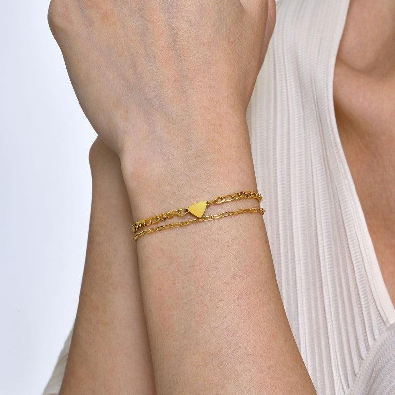 18K STAINLESS STEEL TARNISH FREE RHINE BRACELET | 40B5148