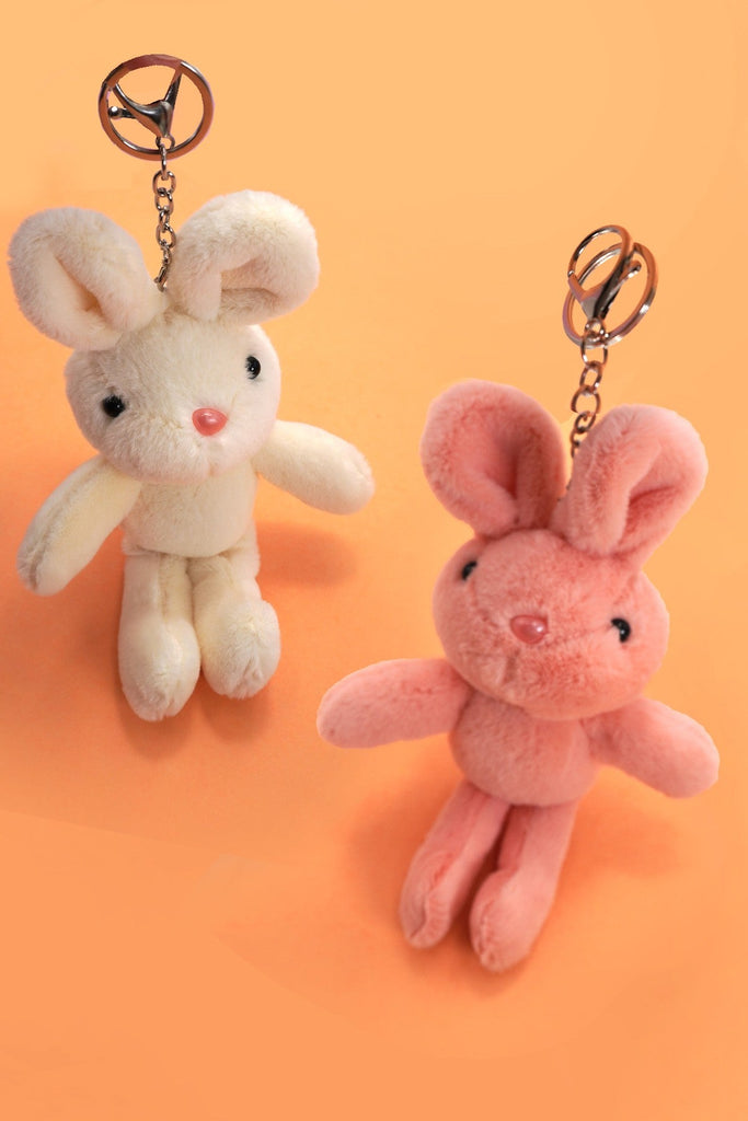 SOFT PLUSH BUNNY RABBIT KEYCHAINS BAG CHARM | 40KC153