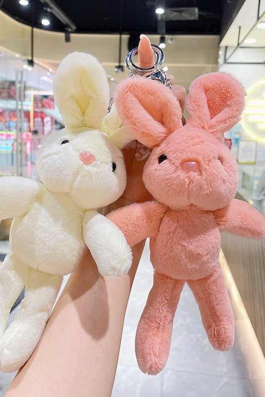 SOFT PLUSH BUNNY RABBIT KEYCHAINS BAG CHARM | 40KC153