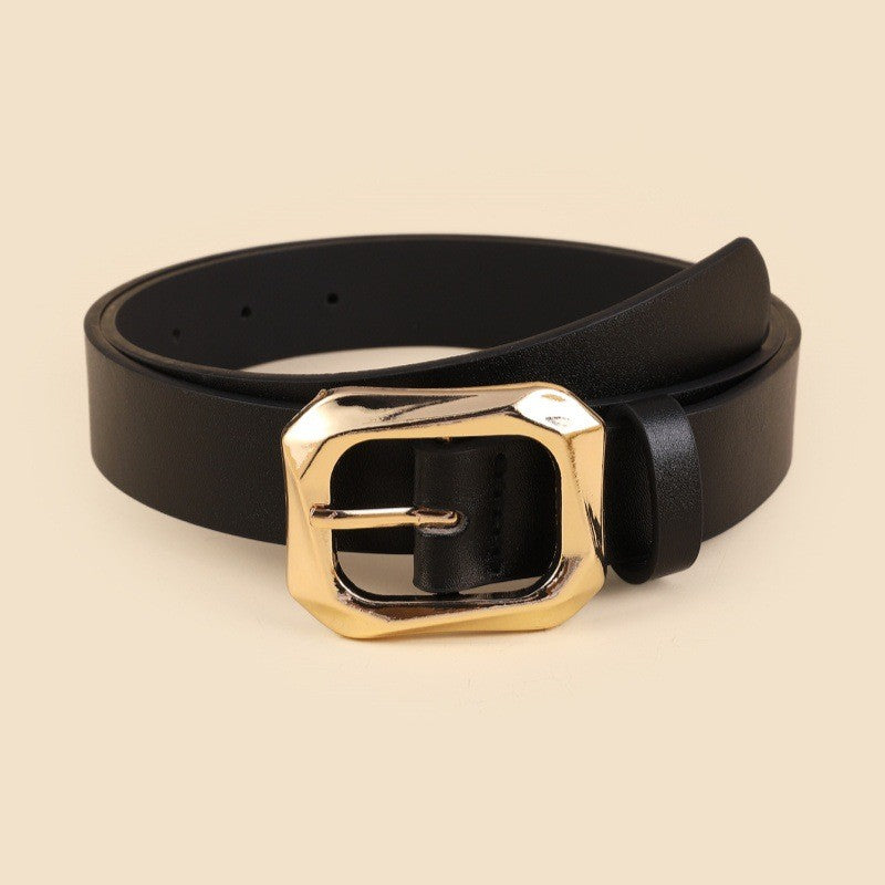 TEXTURED ANGLED RECTANGLE SHAPED BUCKLE | 40BT651
