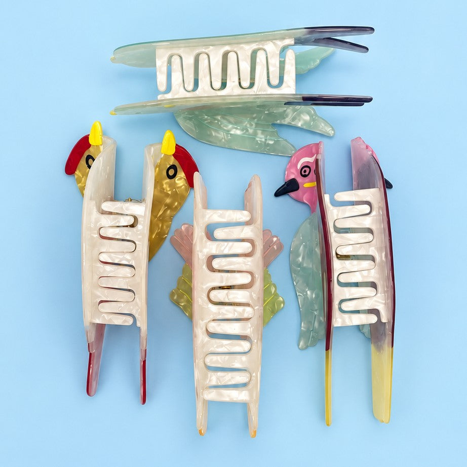 Whimsical Colorful Bird Hair Claw Clips | 40H1228