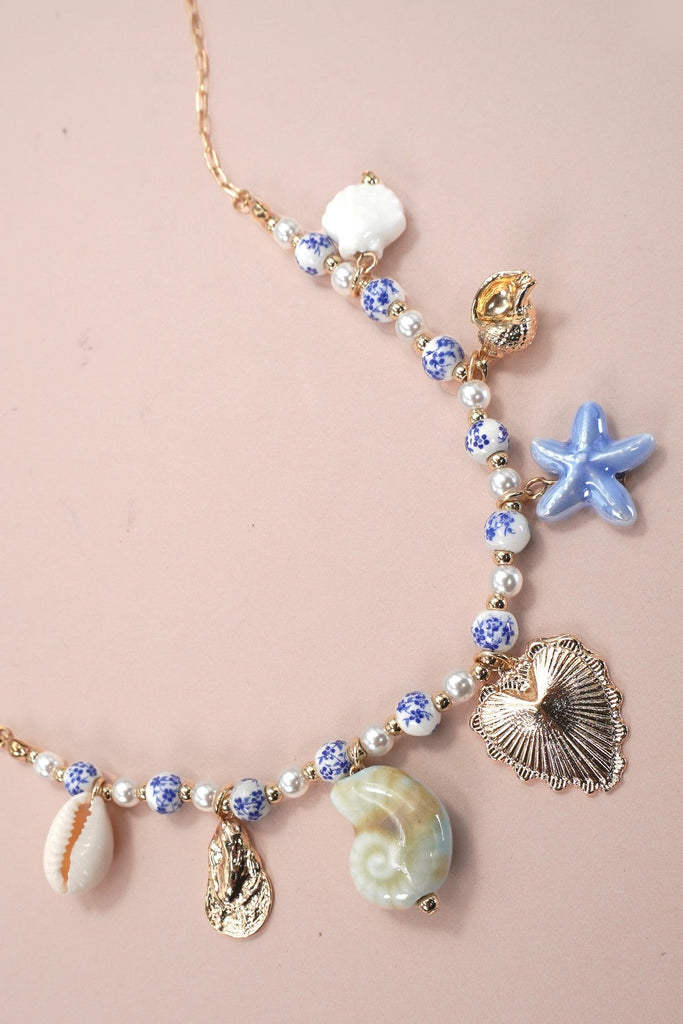 CHARM CERAMIC PORCELAIN NECKLACE-HEART SEA LIFE | 80N91706