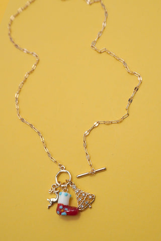 CHARM NECKLACE-CHRISTMAS SOCKS TREE RUDOLPH | 80N91712
